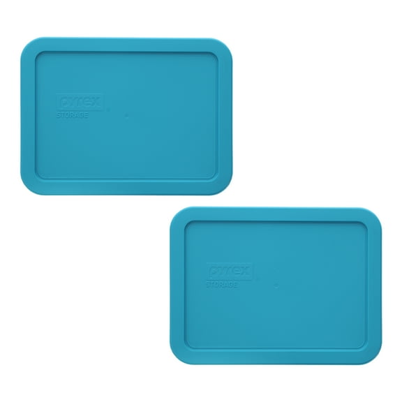 Pyrex 7210-PC 3 Cup Teal Blue Lid (2-Pack)