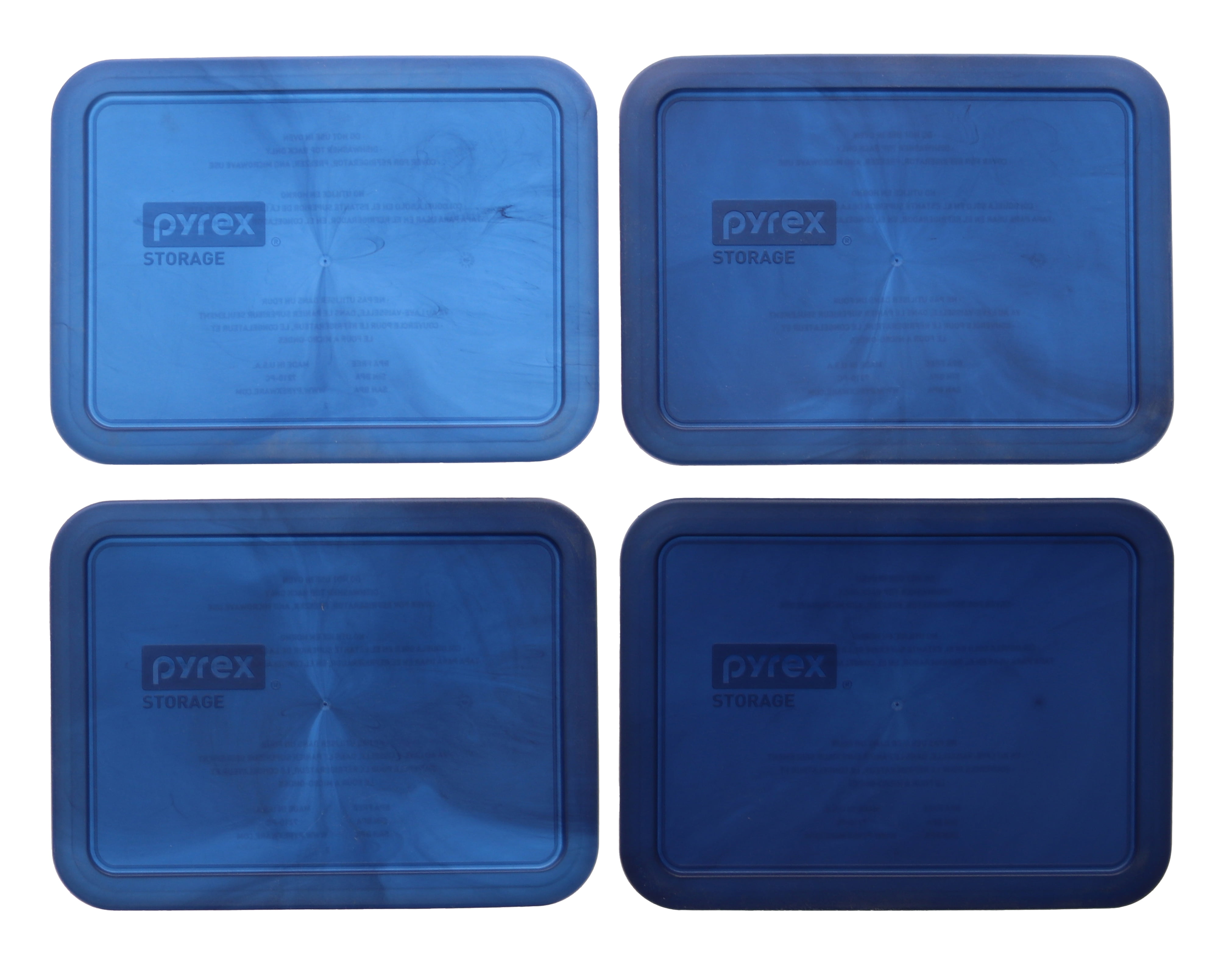 Pyrex 7210PC 3Cup Translucent Marbled Blue Replacement Food Storage