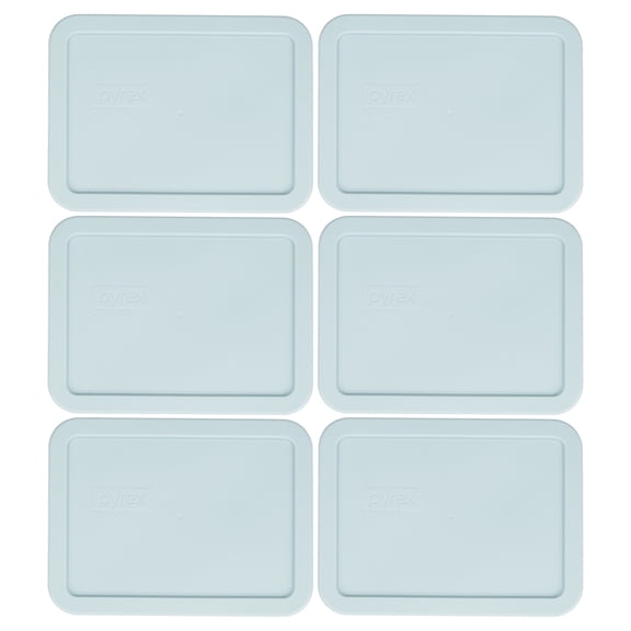 Pyrex 7210-PC 3-Cup Muddy Aqua Food Storage Replacement Lid (6-Pack)