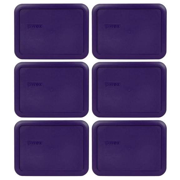 Pyrex 7210-PC Purple Rectangle Replacement Lid Cover (6-Pack)