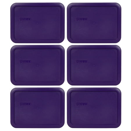 Pyrex 7210-PC Purple Rectangle Replacement Lid Cover (6-Pack)