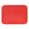 thumbnail image 1 of Pyrex 7210-PC Red Plastic Rectangle Storage Replacement Lid Cover, 1 of 2