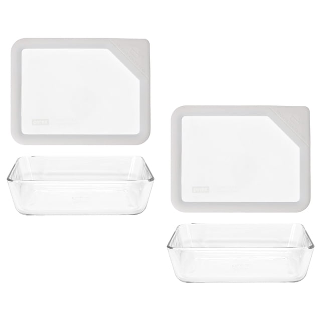 Pyrex 7211 6-Cup Glass Dish & OV-7211 Ultimate White Glass Lid (2-Pack ...