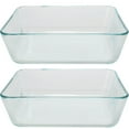 thumbnail image 1 of Pyrex 7211 6-Cup Rectangular Glass Storage Containers (2-Pack), 1 of 4