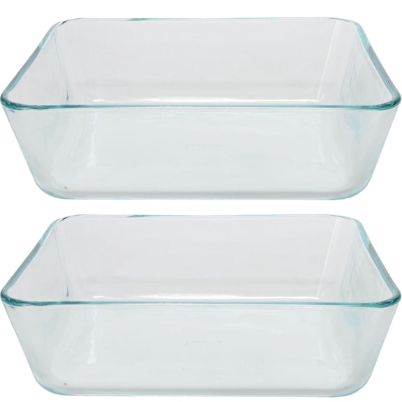 Pyrex 7211 6-Cup Rectangular Glass Storage Containers (2-Pack)