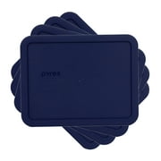 Pyrex 7211-PC Blue Rectangle Plastic Storage Replacement Lid Cover 4-Pack