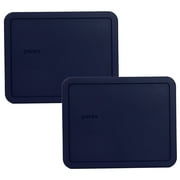 Pyrex 7212-PC Blue Rectangle Plastic Storage Replacement Lid Cover (2-Pack)