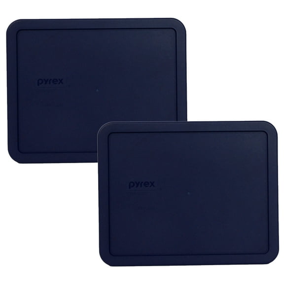 Pyrex 7212-PC Blue Rectangle Plastic Storage Replacement Lid Cover (2-Pack)