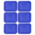 thumbnail image 1 of Pyrex 7213-PC Cobalt Blue Plastic Rectangle Storage Replacement Lid Cover (6-Pack), 1 of 1