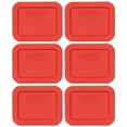 thumbnail image 1 of Pyrex 7213-PC Red Rectangle Food Storage Plastic Replacement Lid Cover (6-Pack), 1 of 2