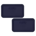 thumbnail image 1 of Pyrex 7214-PC Blue Rectangle 4.8 Cup Food Storage Replacement Lid Cover (2-Pack), 1 of 3