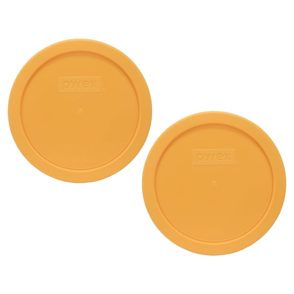 Pyrex 7401-PC Lemon Drop Yellow 3-Cup Food Storage Replacement Lid (2-Pack)