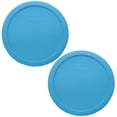 thumbnail image 1 of Pyrex 7402-PC Bright Blue Pantone Food Storage Replacement Lid (This Lid Fits the Pyrex 7402 6-Cup SCULPTED MIXING BOWL and 7203 7-Cup Glass Bowl) (2-Pack), 1 of 3