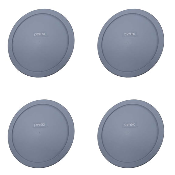 Pyrex 7402-PC 6/7-Cup Cerulean Blue Food Storage Replacement Lid (4-Pack)