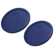 Pyrex 7402-PC Blue Food Storage Replacement Lid (This Lid Fits the Pyrex 7402 6-Cup SCULPTED MIXING BOWL and 7203 7-Cup Glass Bowl) (2-Pack)
