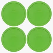 Pyrex 7402-PC Green Round Replacement Lid Cover (4-Pack) for Pyrex 7402 7-Cup Bowl (Sold Separately)