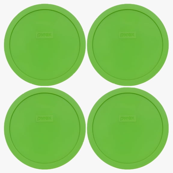Pyrex 7402-PC Green Round Replacement Lid Cover (4-Pack) for Pyrex 7402 7-Cup Bowl (Sold Separately)