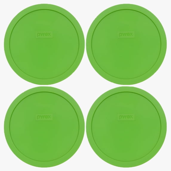 Pyrex 7402-PC Green Round Replacement Lid Cover (4-Pack) for Pyrex 7402 7-Cup Bowl (Sold Separately)
