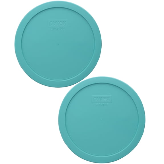 Pyrex 7402-PC Sea Glass Food Storage Replacement Lid (This Lid Fits the Pyrex 7402 6-Cup SCULPTED MIXING BOWL and 7203 7-Cup Glass Bowl) (2-Pack)