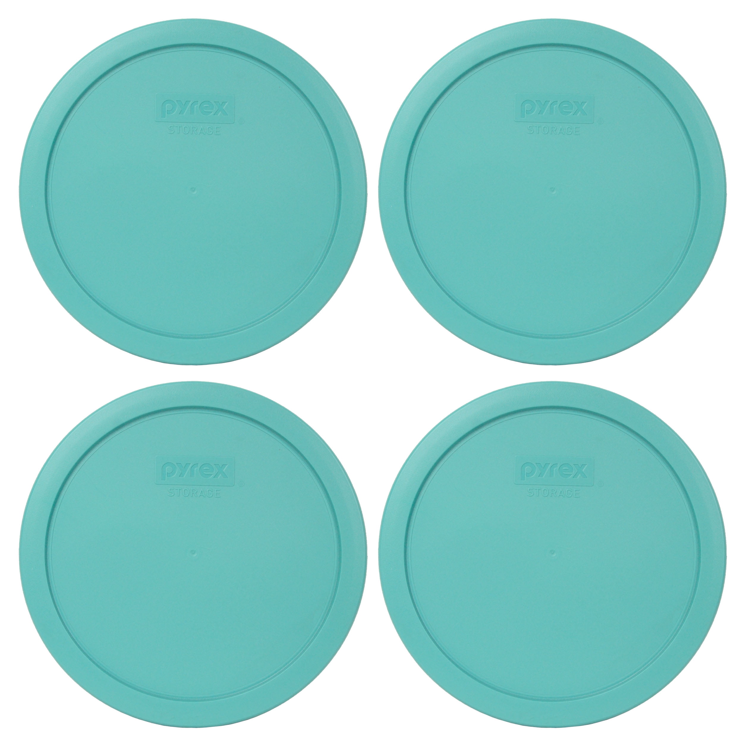 Pyrex 7402-PC Turquoise Plastic Storage Replacement Lid Cover (4-Pack ...