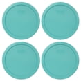 thumbnail image 1 of Pyrex 7402-PC Turquoise Plastic Storage Replacement Lid Cover (4-Pack), 1 of 2