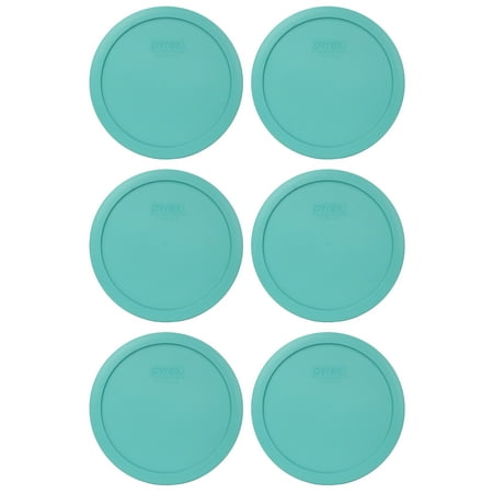 Pyrex 7402-PC Turquoise Plastic Storage Replacement Lid Cover (6-Pack)