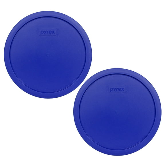 Pyrex 7403-PC Cadet Blue Round Food Storage Replacement Lid Cover (2-Pack)