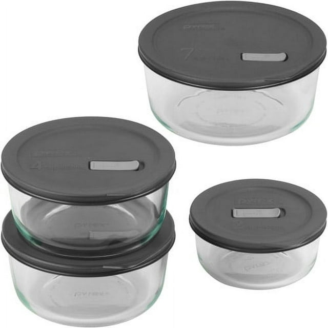 Pyrex 8Piece NoLeak Lids Storage Set