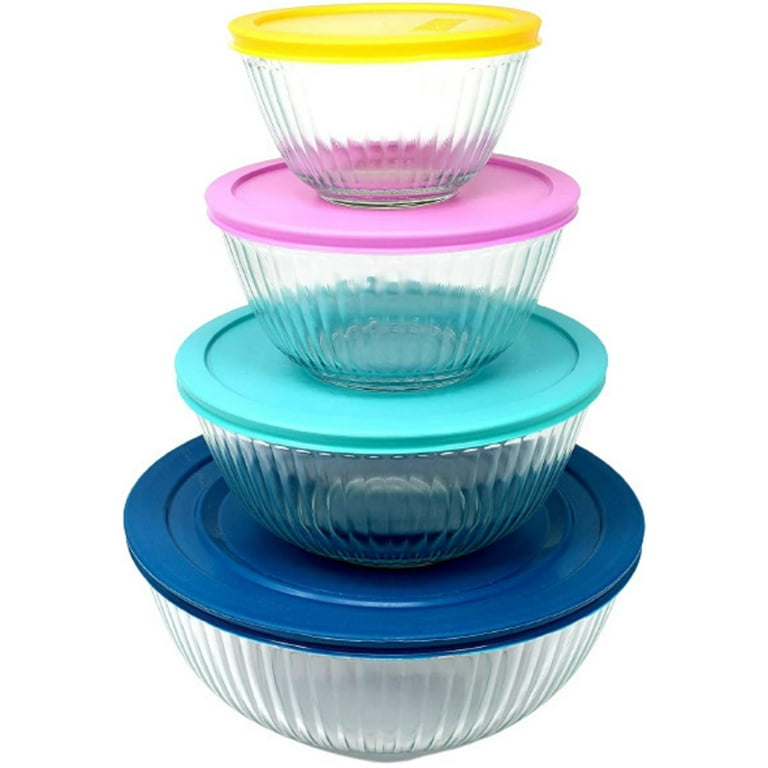 Pyrex 8 piece 100 Years Glass Mixing Bowl Set Limited Edition