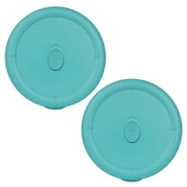 Pyrex 8202-VPC Round Turquoise Plastic Vented Replacement Lid Cover (2-Pack)