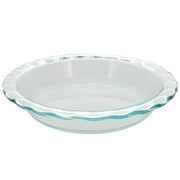Pyrex 9.5" Round Fluted Rim Clear Glass Baking Dish Pie Plate