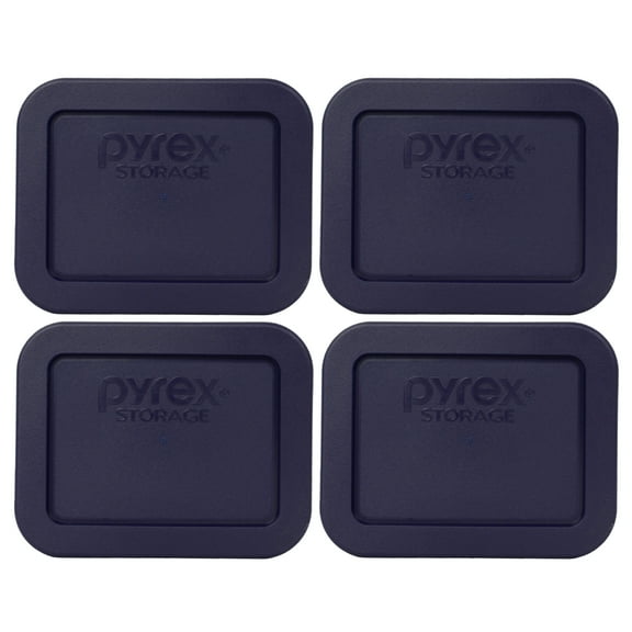 Pyrex BPA-Free Plastic Cup Dish Rectangle Food Cover 4 Count