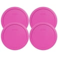 thumbnail image 1 of pyrex replacement lid 7402-pc pink round cover (4-pack) for pyrex 7402 7-cup bowl (sold separately), 1 of 2