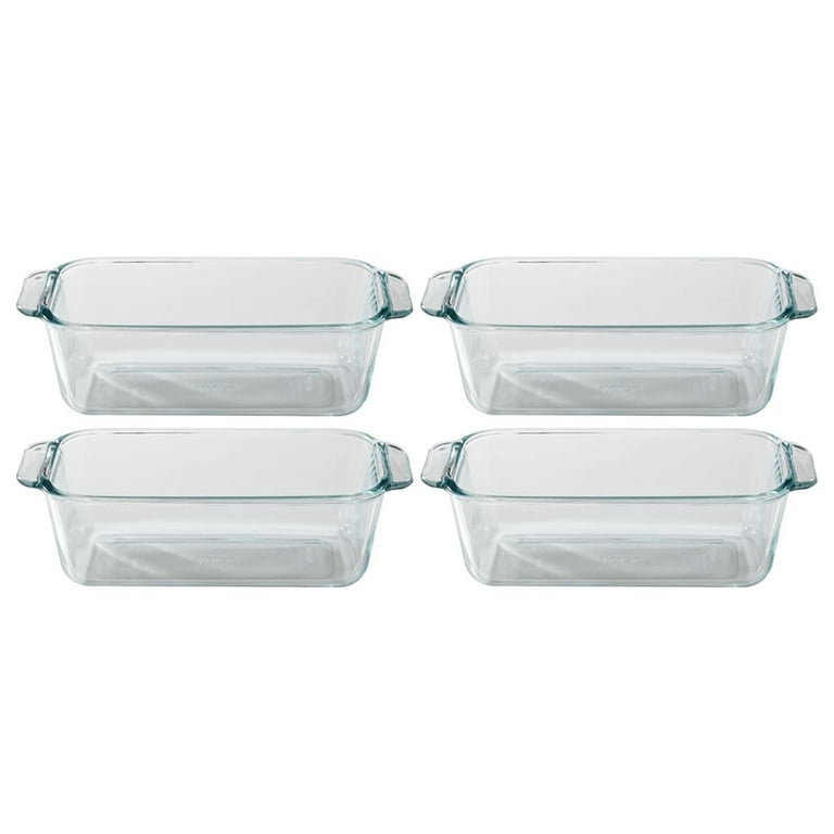 Pyrex Basics Bakeware Set, 1.5 qt Clear Glass Loaf Food Storage