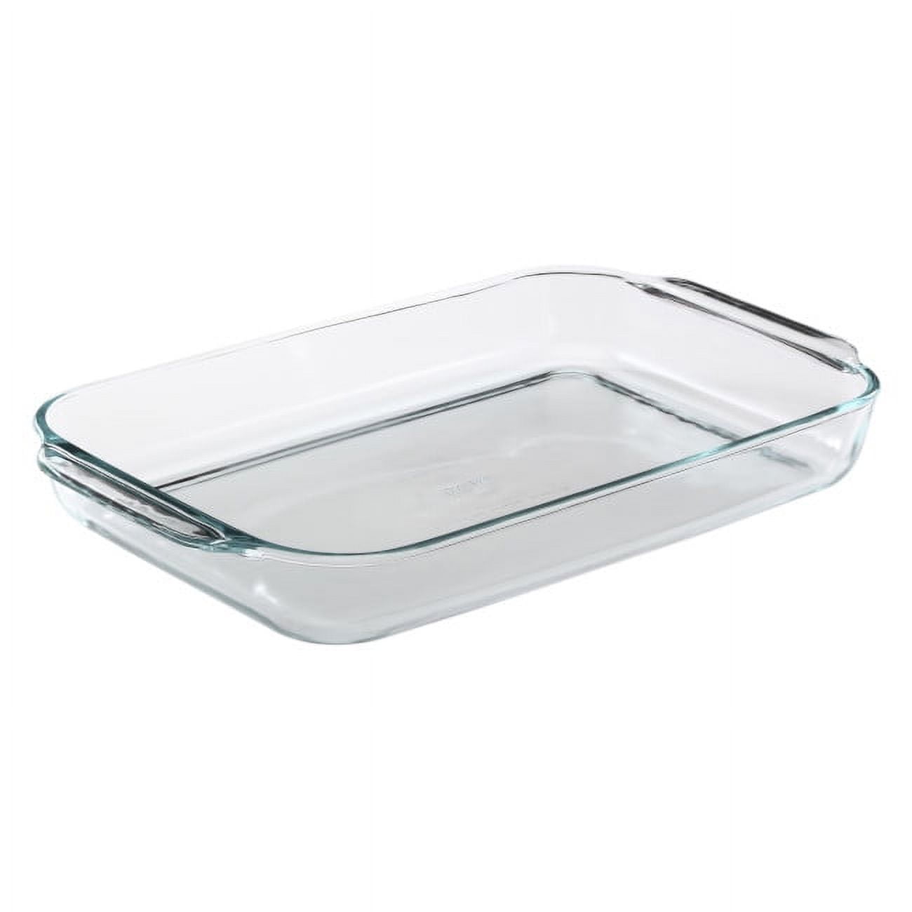 Pyrex Basics 3 Quart Glass Oblong Baking Dish, Clear, 9 x 13