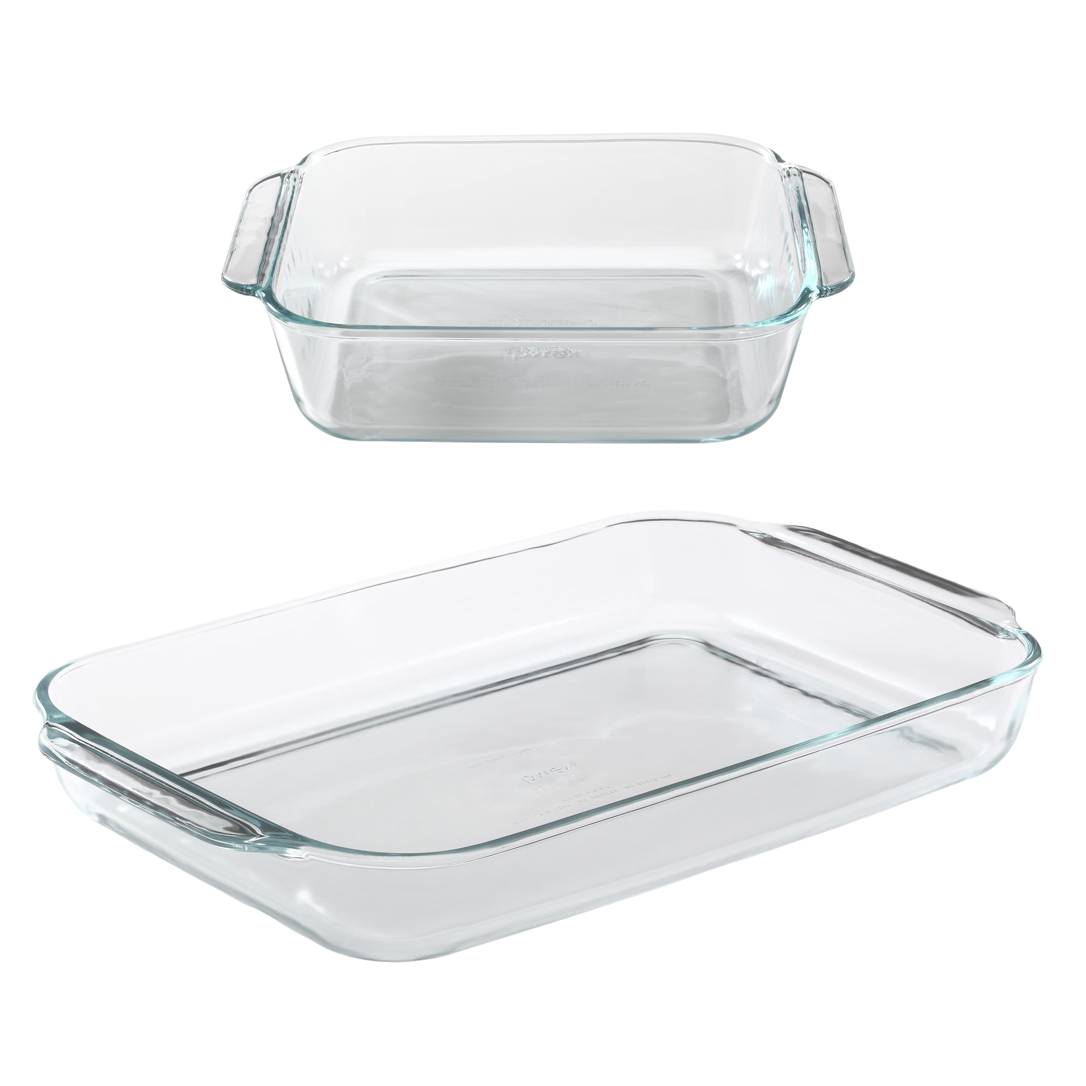 Pyrex Basics Glass Bakeware Set Value Pack, 3qt Oblong and 8inch Square