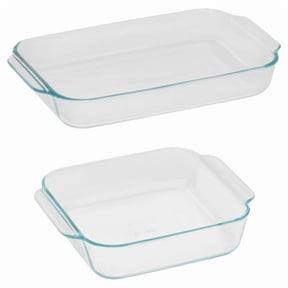 Pyrex Basics Glass Bakeware Set Value Pack, 3qt Oblong and 8inch Square