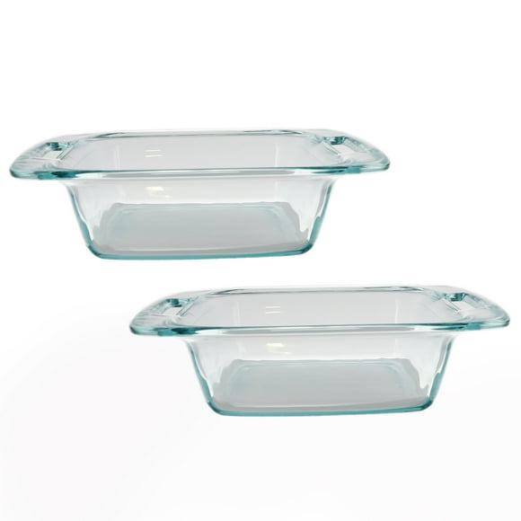Pyrex C-222 2qt Easy Grab Glass Baking Food Storage Dishes (2-Pack)