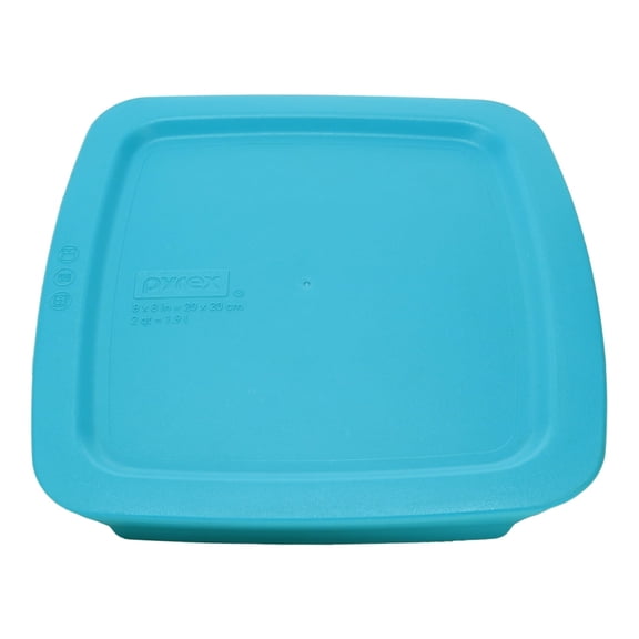 Pyrex C-222-PC 1132631 2qt Turquoise Easy Grab Lid