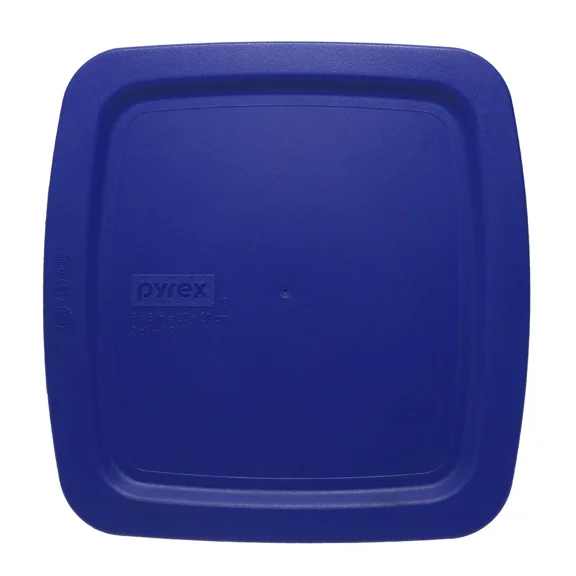 Pyrex C-222-Pc Square Cadet Blue Easy Grab Plastic Food Storage Replacement Lid