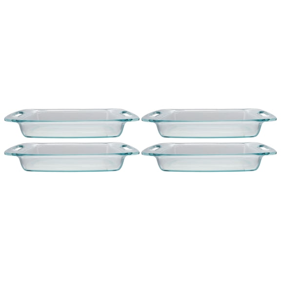 Pyrex C-233 3-Qt Easy Grab Glass Baking Dishes (4-Pack) - Made in USA