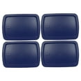 thumbnail image 1 of Pyrex C-233-PC Blue Plastic Rectangle Food Storage Replacement Lid Cover (4-Pack), 1 of 2