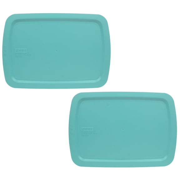 Pyrex C-233-PC 3qt Turquoise Easy Grab Food Storage Replacement Lid (2-Pack)