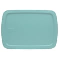 thumbnail image 1 of Pyrex C-233-PC Turquoise Plastic Rectangle Replacement Lid Cover, 1 of 2