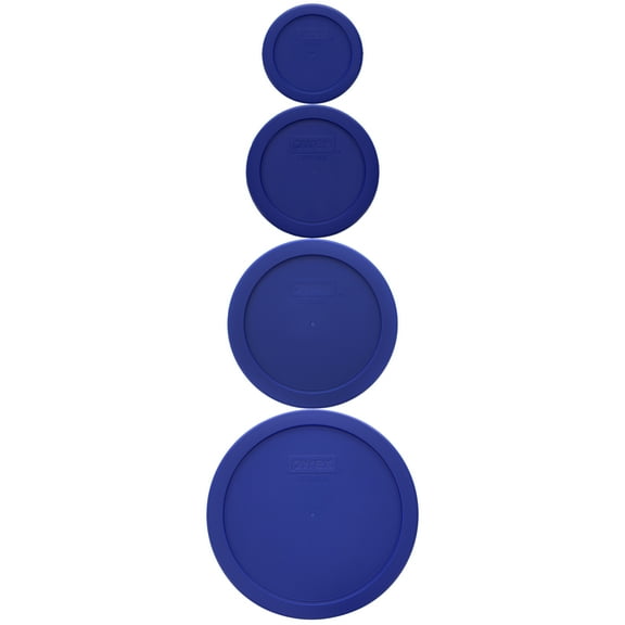 Pyrex Cadet Blue Bundle in 7202-PC, 7200-PC, 7201-PC, 7402-PC Lids