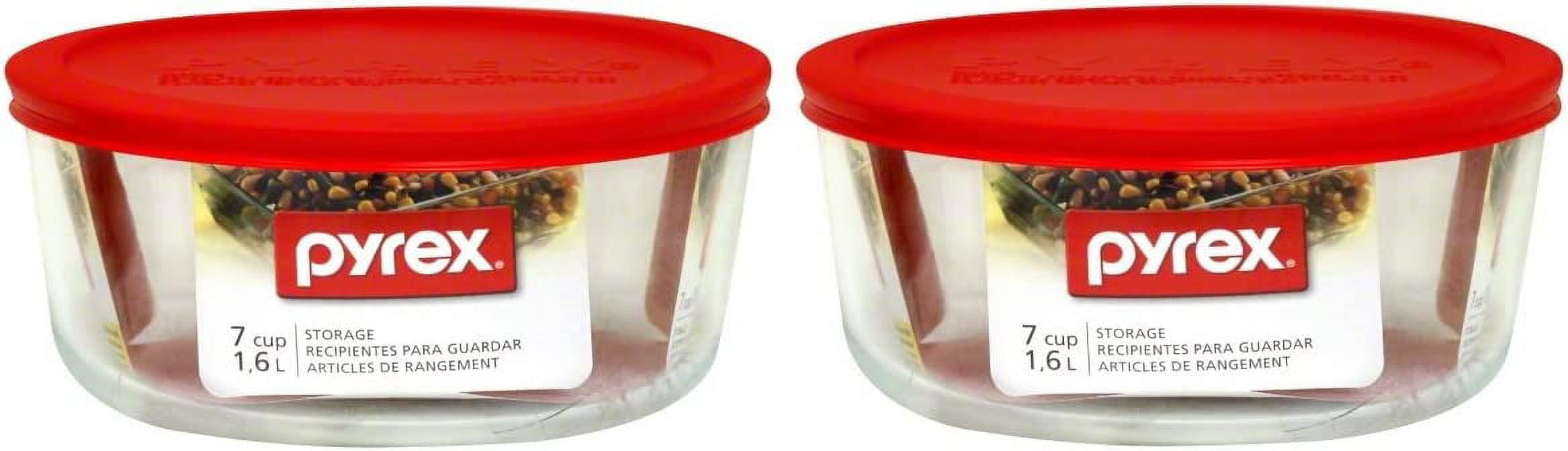 Pyrex Round Storage Containers with Lids - Red, 3 pk - Ralphs
