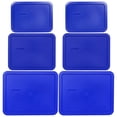 thumbnail image 1 of Pyrex Cobalt Blue (2) 7212-PC, (2) 7211-PC, and (2) 7210-PC Plastic Replacement Lids, 1 of 4