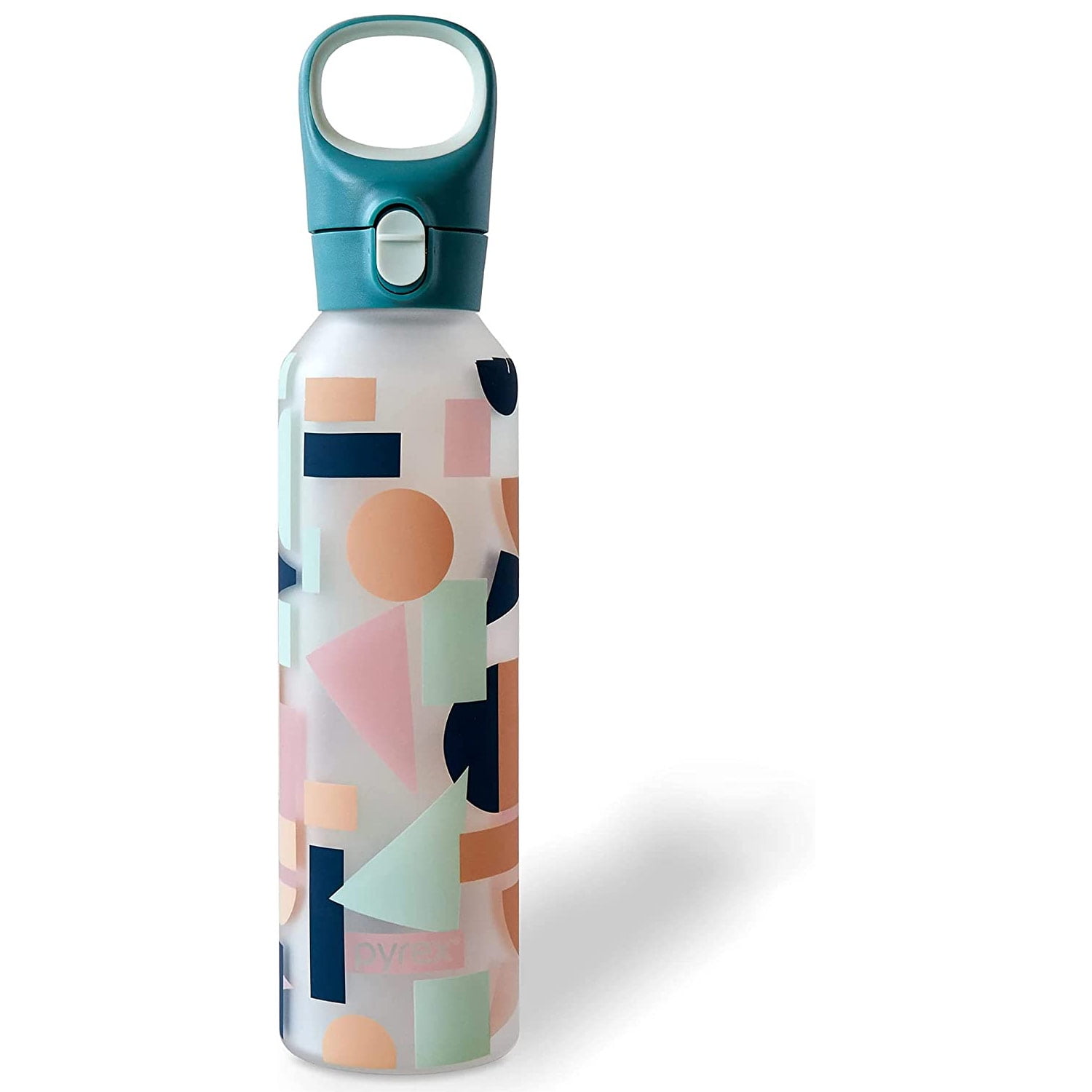 Printed Glass Straw Cup, Color Changing Glass Water Bottle With