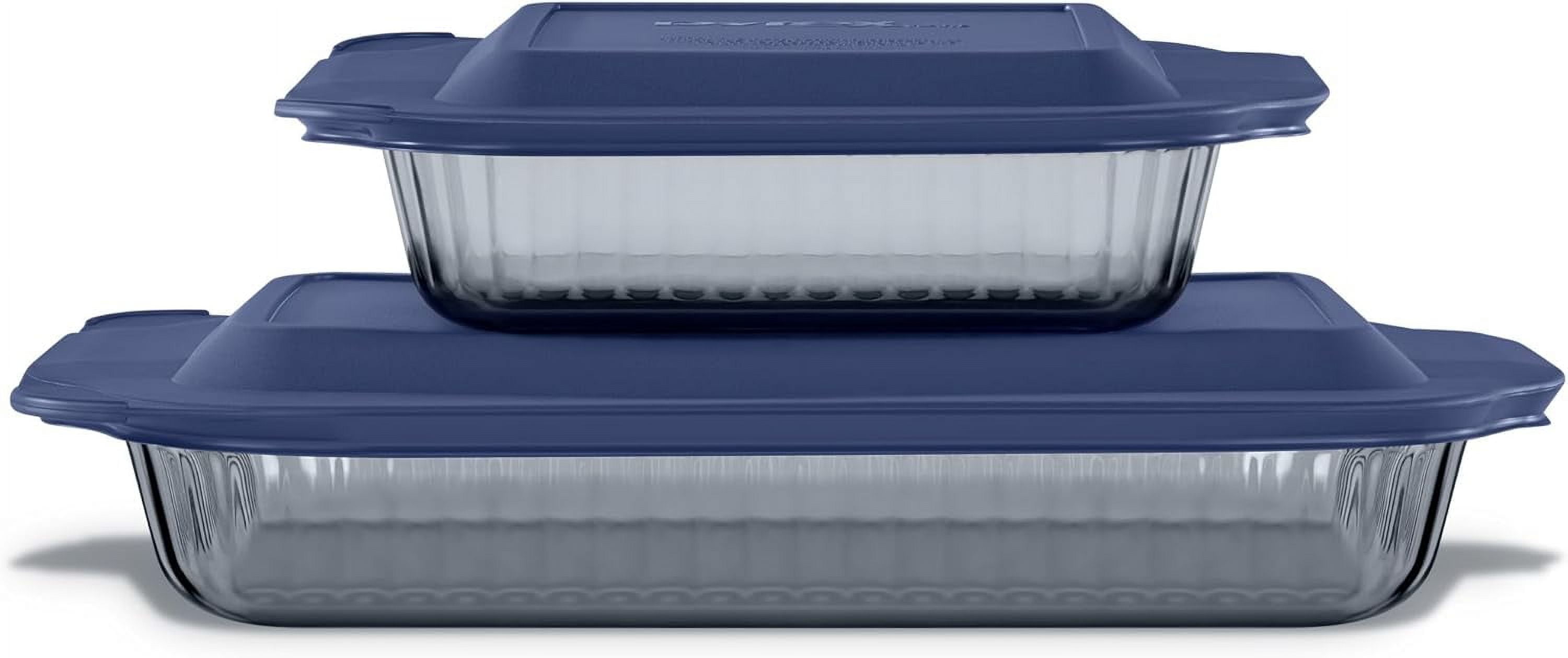 Pyrex Colors (2-Pack, Full Set) Tinted Glass Baking Dish with BPA-Free Lid, Oblong Glass Pan For Casserole & Lasagna, Dishwasher, Freezer, Microwave and Pre-Heated Oven Safe, Smoke - Walmart.com
