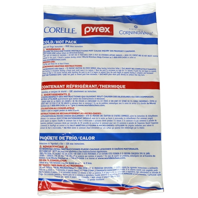 Pyrex CorningWare Microwave & Freezer Safe Hot/Cold Pack - Walmart ...